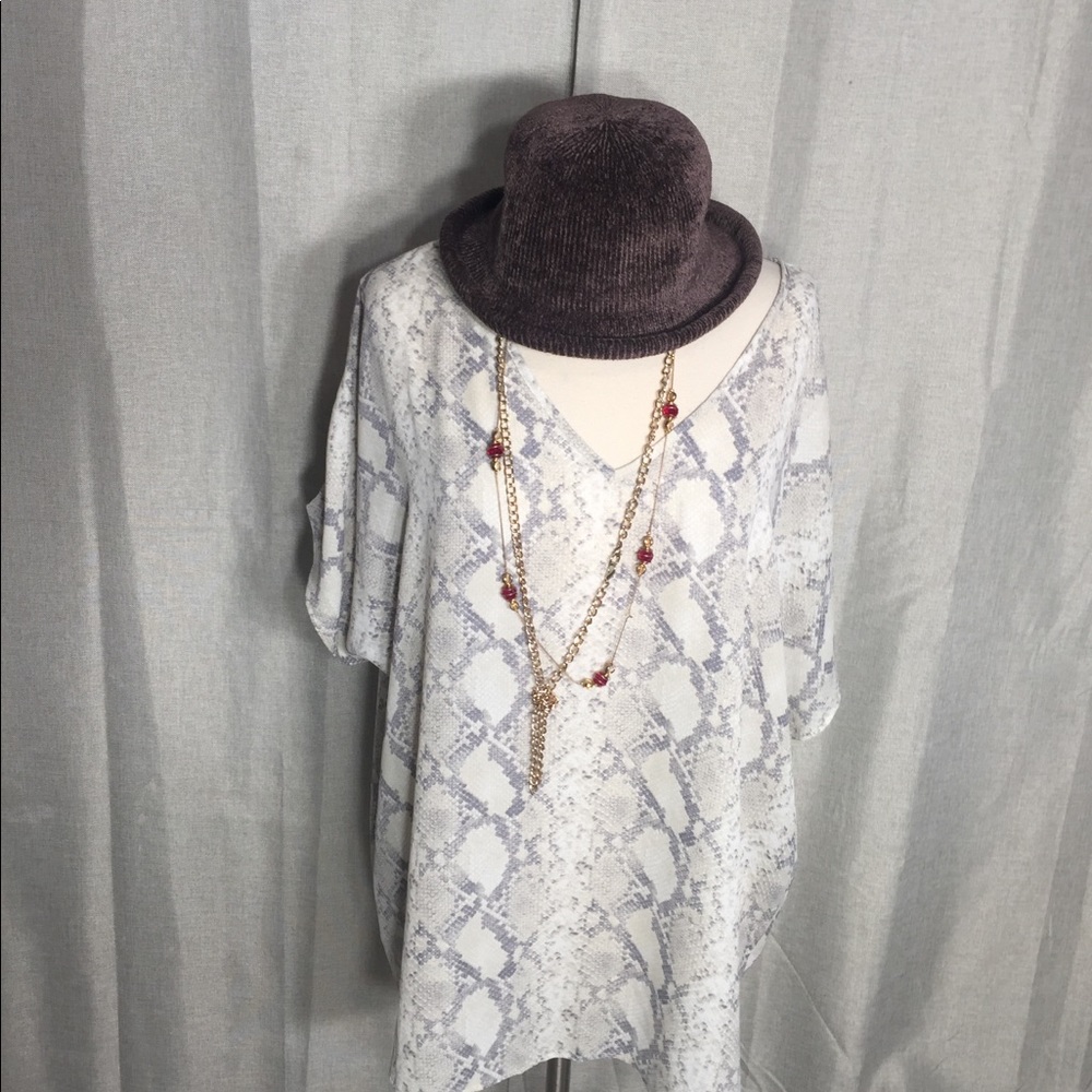 Entro top blouse XXL print snake polyester